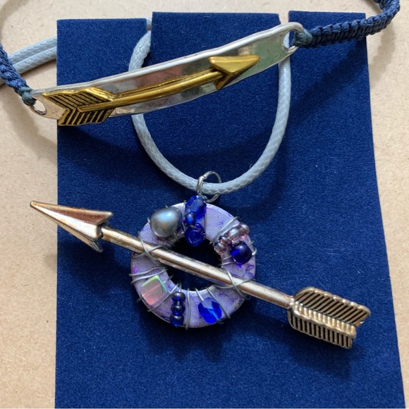🔥5/$20🔥 Arrow Necklace and Macrame Bracelet New and Handmade - Picture 3 of 5